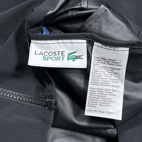 Lacoste Novak Djokovic Blue Black Windbreaker Training Jacket Mens XL - Picture 10 of 13